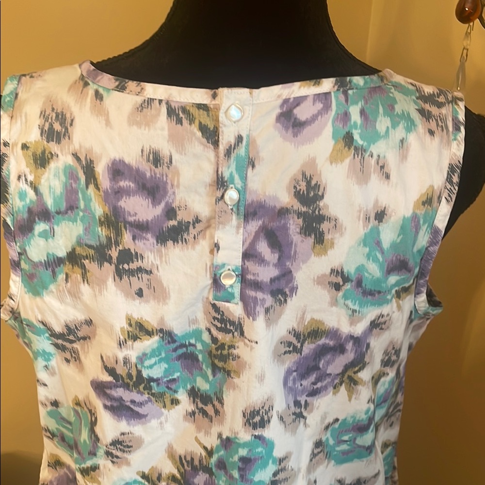 Lands' End Purple and Blue Sheath Midi Dress - Picture 3 of 6